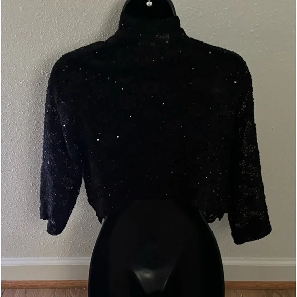 Connected Apparel Sparkled Cover Top - Picture 2 of 3